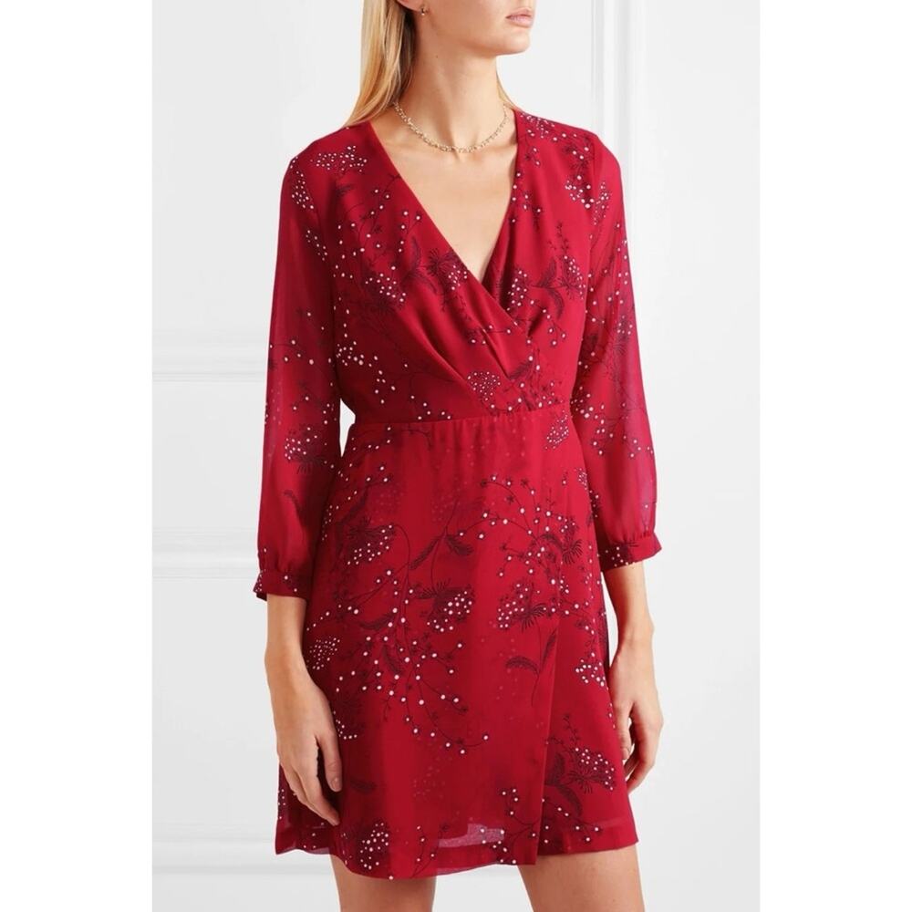Madewell Wrap-effect Floral-print Mini Dress